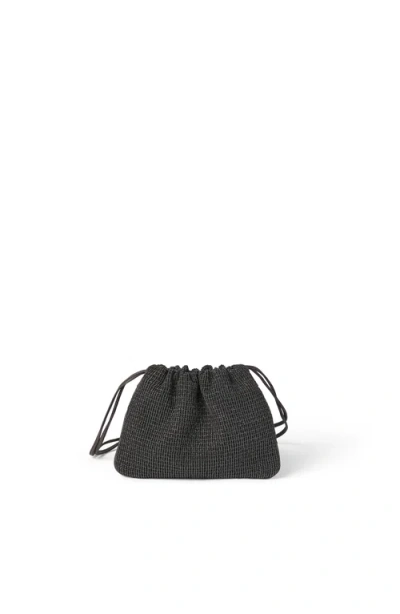 Brunello Cucinelli Riding Leather Soft Pochette In Black