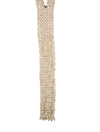 Pre-owned Brunello Cucinelli Riverstone Lariat Necklace, 25.5" In Multicolor