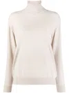 Brunello Cucinelli Roll-neck Jumper In Neutrals
