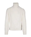 Brunello Cucinelli Men Cashmere Turtleneck In White