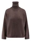 Brunello Cucinelli Women Cashmere Turtle-neck Sweater In Brown