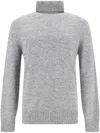 Brunello Cucinelli Wool Blend Turtleneck Sweater In Grey