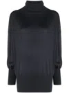 Brunello Cucinelli Roll-neck Knitted Jumper In Blue