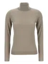Brunello Cucinelli Sparkling Sweaters And Cardigans Beige In Gray