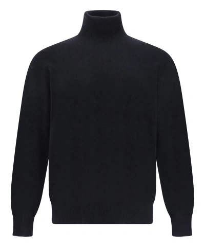 Brunello Cucinelli Roll-neck Sweater In Black