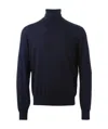 Brunello Cucinelli Knit Turtleneck Sweater Ribbed Cuffs In Black