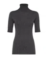 Brunello Cucinelli Roll-neck Top In Black