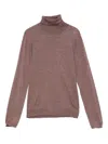 Brunello Cucinelli Metallic Cashmere-silk Mock-neck Top In Brown