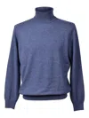 Brunello Cucinelli Roll-neck Wool Sweater In Blue
