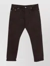 Brunello Cucinelli Rolled Cuffs Five-pocket Belt Loops Trousers In Black