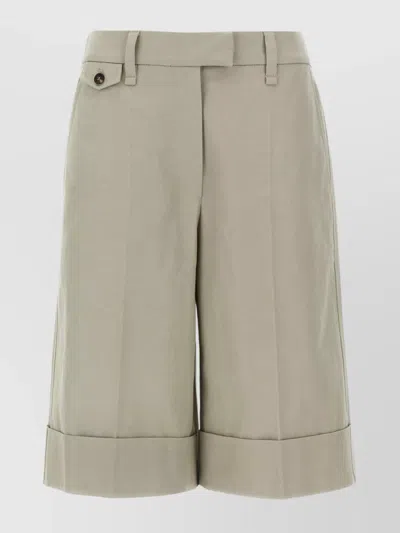 Brunello Cucinelli Rolled Hem Bermuda Shorts In Beige