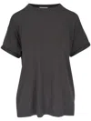 Brunello Cucinelli Rolled-trim Knitted Top In Grey