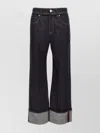 Brunello Cucinelli Women Crop Denim Trousers With Turn-ups