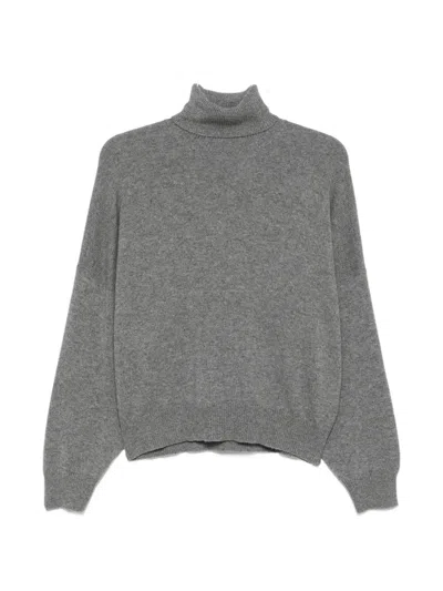 Brunello Cucinelli Roll-neck Sweater In Gray