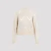 Brunello Cucinelli Diamond Pattern Wool Mohair Sweater In Beige