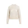 Brunello Cucinelli Diamond Pattern Wool Mohair Sweater In Neutrals