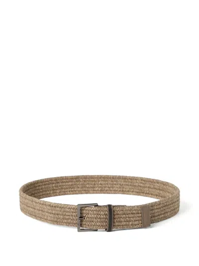 Brunello Cucinelli Rope Belt In Beige