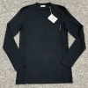 Brunello Cucinelli Round Collar And Long-sleeved T-shirt In Black