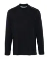 Brunello Cucinelli Round Collar And Long-sleeved T-shirt In Black