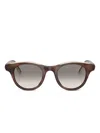 Brunello Cucinelli Acetate Round Sunglasses In Brown