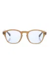 Brunello Cucinelli Round-frame Sunglasses In Brown