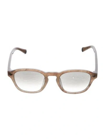 Pre-owned Brunello Cucinelli Round Gradient Sunglasses In Brown