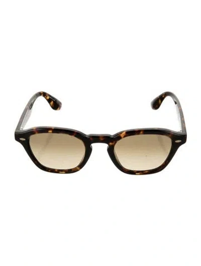 Pre-owned Brunello Cucinelli Round Gradient Sunglasses In Brown