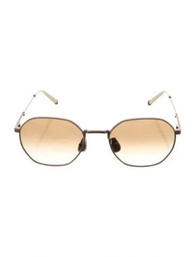 Pre-owned Brunello Cucinelli Round Gradient Sunglasses In Gold