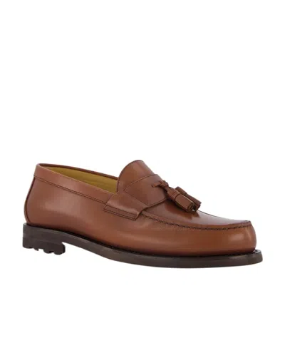 Brunello Cucinelli Round Head Loafer Shoes In Brown