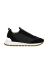 Brunello Cucinelli Black No Lace Sneakers In Black