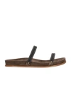 Brunello Cucinelli Round-headed Flat Sandals