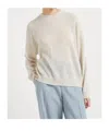 Brunello Cucinelli Round-collar And Long-sleeved Sweater In White