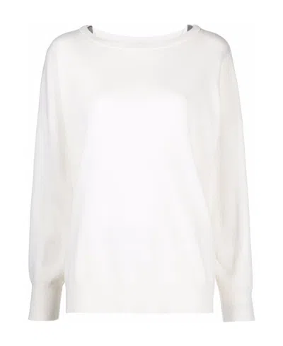 Brunello Cucinelli Round-neck Cashmere Jumper In White