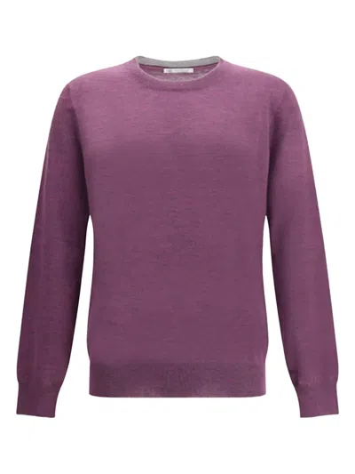BRUNELLO CUCINELLI ROUND-NECK CASHMERE-SILK BLEND SWEATER