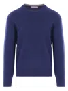 Brunello Cucinelli Relaxed Fit Blue Cashmere Sweater In Blue