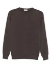 Brunello Cucinelli Round-neck Cashmere Sweater In Brown
