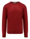 Brunello Cucinelli Round-neck Cashmere Sweater In Burgundy