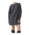 Brunello Cucinelli Wool And Cashmere Minidress In Gray