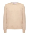 Brunello Cucinelli Round-neck Long-sleeved Sweater In Pink