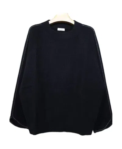 Brunello Cucinelli Round Neck Long-sleeved Sweater In Black