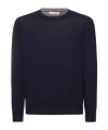 Brunello Cucinelli Round Neck Pullover Sweater In Black