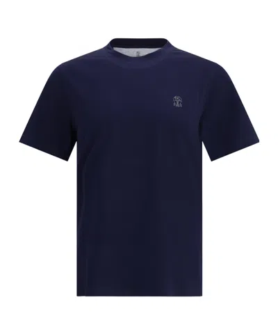 BRUNELLO CUCINELLI BRUNELLO CUCINELLI LOGO PRINTED CREWNECK T-SHIRT