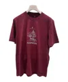 Brunello Cucinelli Graphic-print Cotton T-shirt In Burgundy