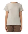 Brunello Cucinelli Round Neck Short Sleeve T-shirt In White
