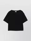 Brunello Cucinelli Round Neck Short Sleeve T-shirt With Jewel Chain In Black