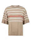 Brunello Cucinelli Round Neck Short Sleeves Sweater
