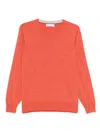 Brunello Cucinelli Round-neck Sweater In Orange