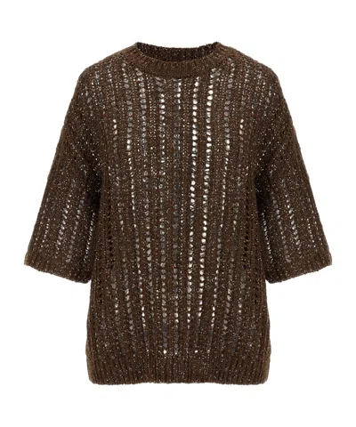 BRUNELLO CUCINELLI BRUNELLO CUCINELLI RUSTIC DAZZLING NET JERSEY