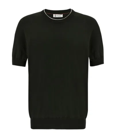 Brunello Cucinelli Round Neck Sweater In Black