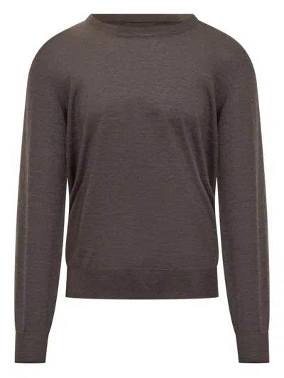 Brunello Cucinelli Round-neck Sweater In Brown